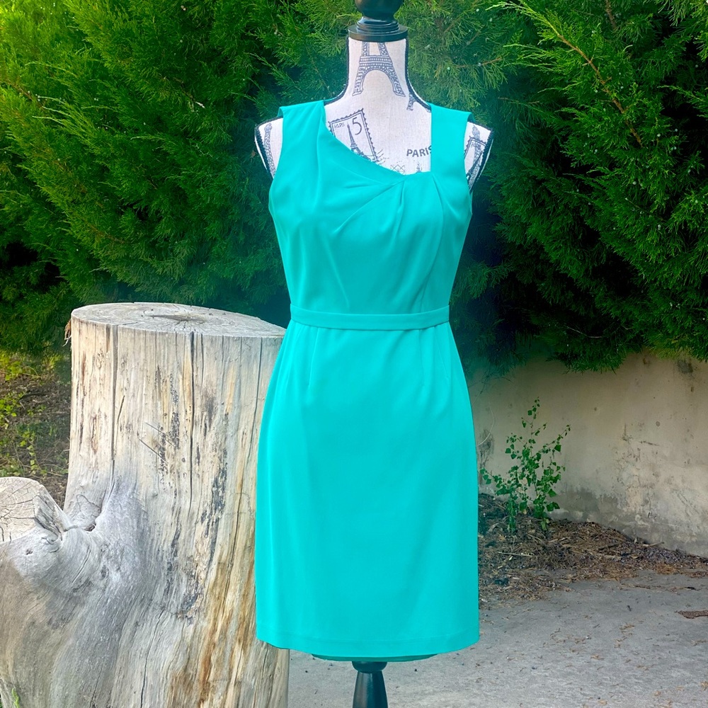 Tahari teal Sheath Dress